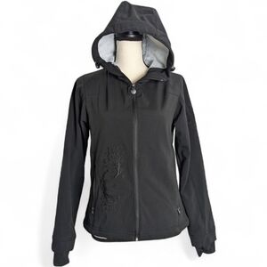 Outback Trading Company Women's Black Hooded Jacket Sz S Equestrian Wear